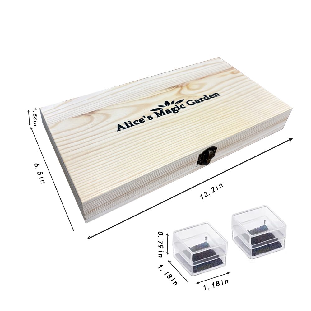 Wooden Mega Seed Organizer with 32 Individual Storage Boxes