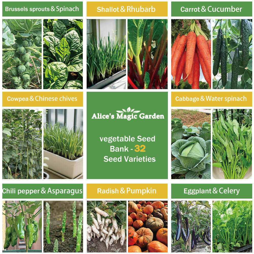 32 Heirloom Vegetable Seeds for Planting - Non-GMO Survival Seed Vault | High Germination